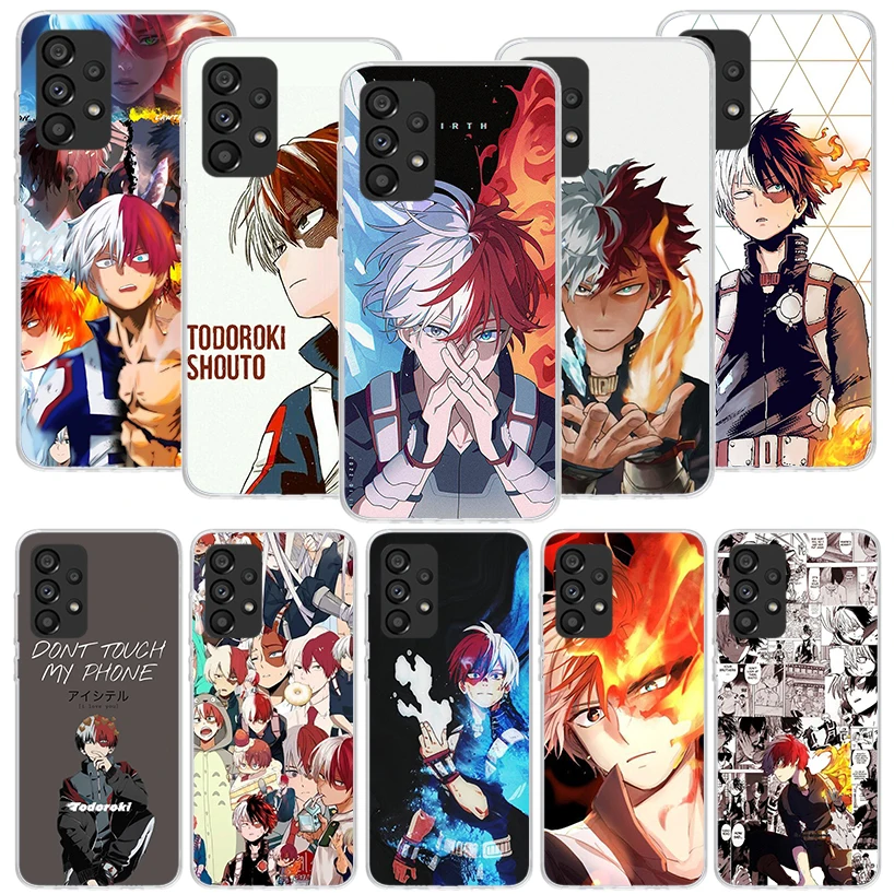 My Hero MHA Todoroki Shoto Phone Case For Samsung Galaxy A14 A15 A13 A12 A54 A55 A53 A52 A04S A24 A25 A23 A22 A34 A35 A33 A32 A0