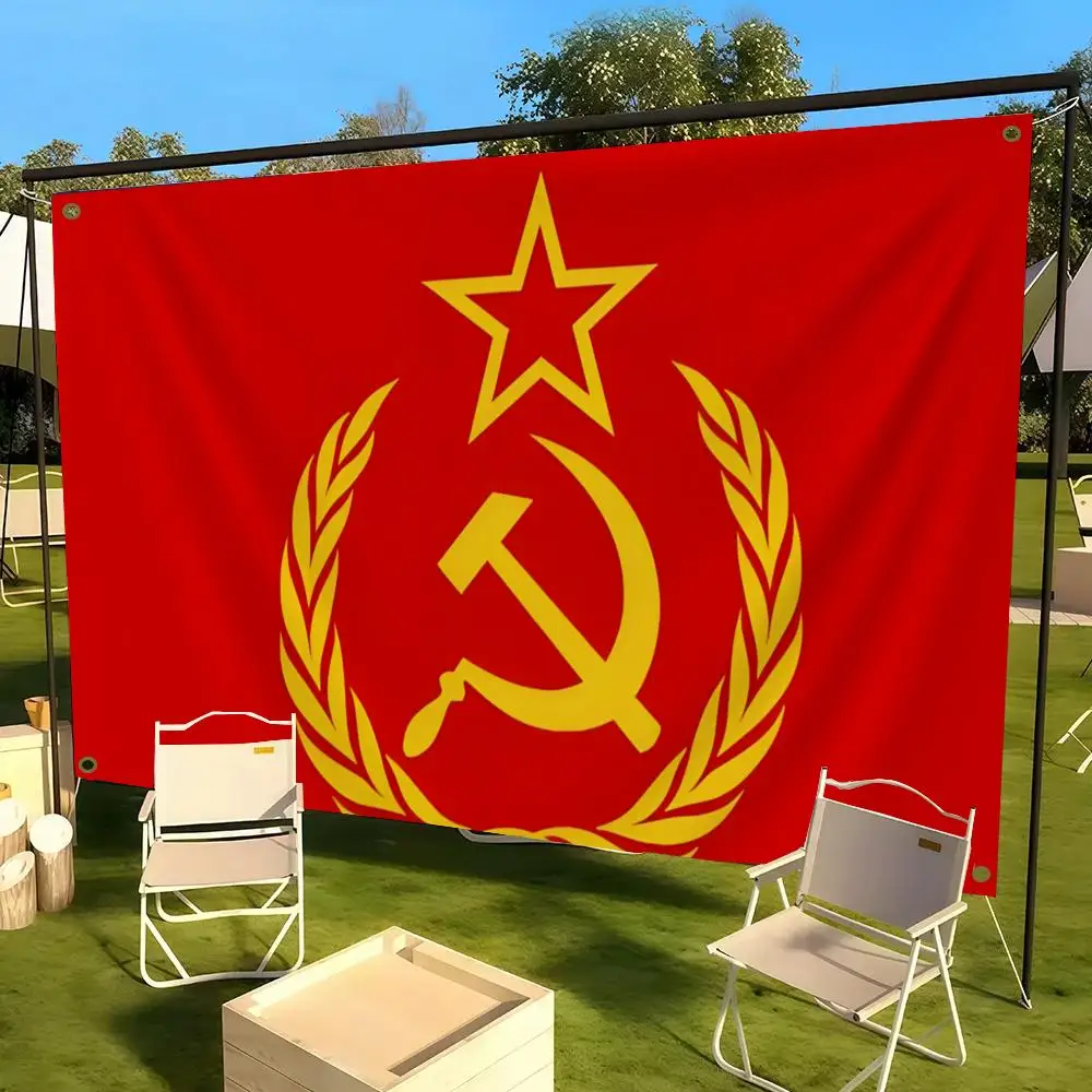 S-Soviet Union flag Flags Home Yard & Garden Decor Banner - Indoor Outdoor Wall Hanging Flag