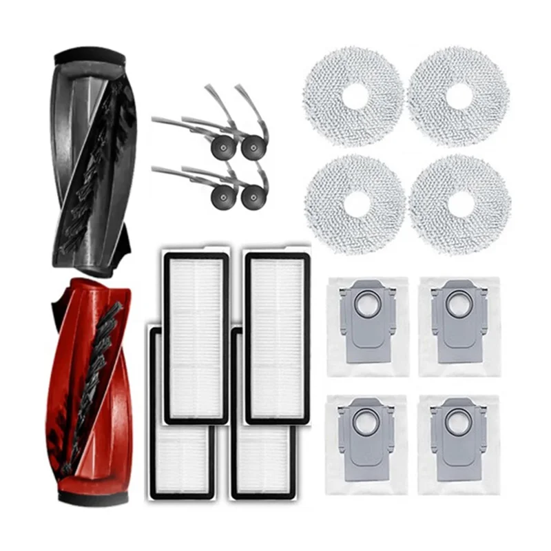 TCF-For Roborock Qrevo Curve/P20 Pro جهاز آلي لتنظيف الأتربة فرشاة جانبية رئيسية فلتر Hepa ممسحة قماش أكياس الغبار ملحقات