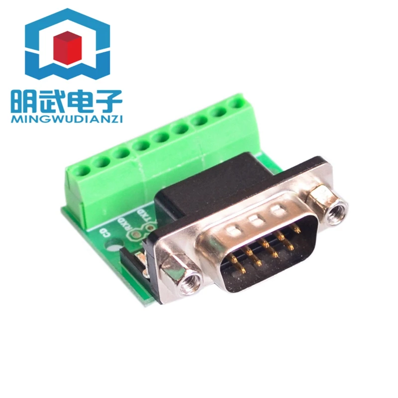 DB9 Male And Female Head Transfer Screw Terminal 9-pin 9-hole RS232 RS485 Conversion Board