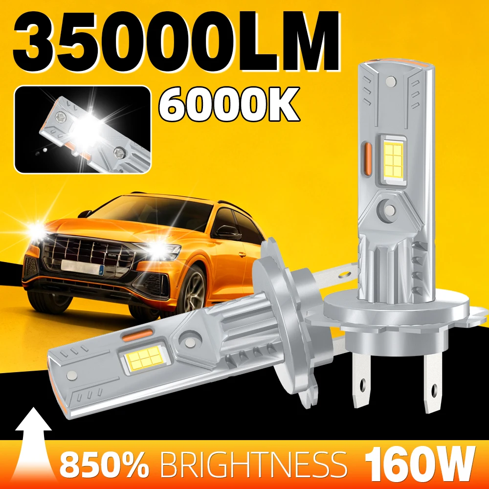 

2Pcs 35000LM 160W H1 H7 Car Led Headlight Bulbs H11 HB3 HB4 9005 9006 Canbus LED Light Bulb Mini Size Design For Car Accessories
