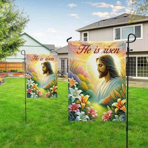 Jesus Christ Easter Day He Is Risen Flag Graden Flag XXH LLP LLX uui