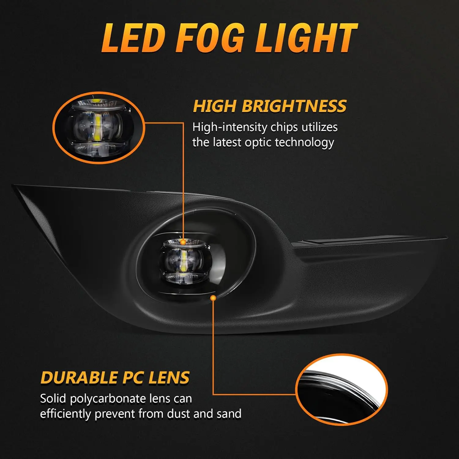 LED Fog Lights for Nissan Altima Sedan 2013 2014 2015 Front Bumper Fog Lamp Assembly Kit with Wiring Harness & Switch Clear Lens