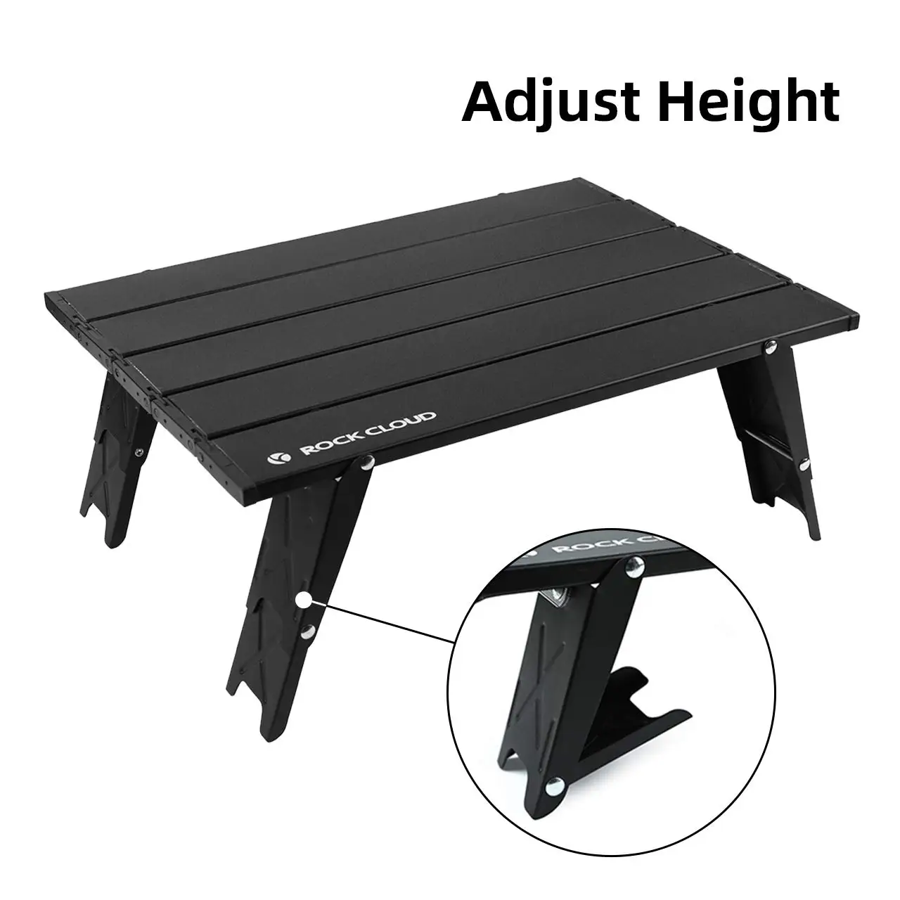 Ultralight Folding Beach Table Adjust Height Aluminum Portable Mini Camping Table