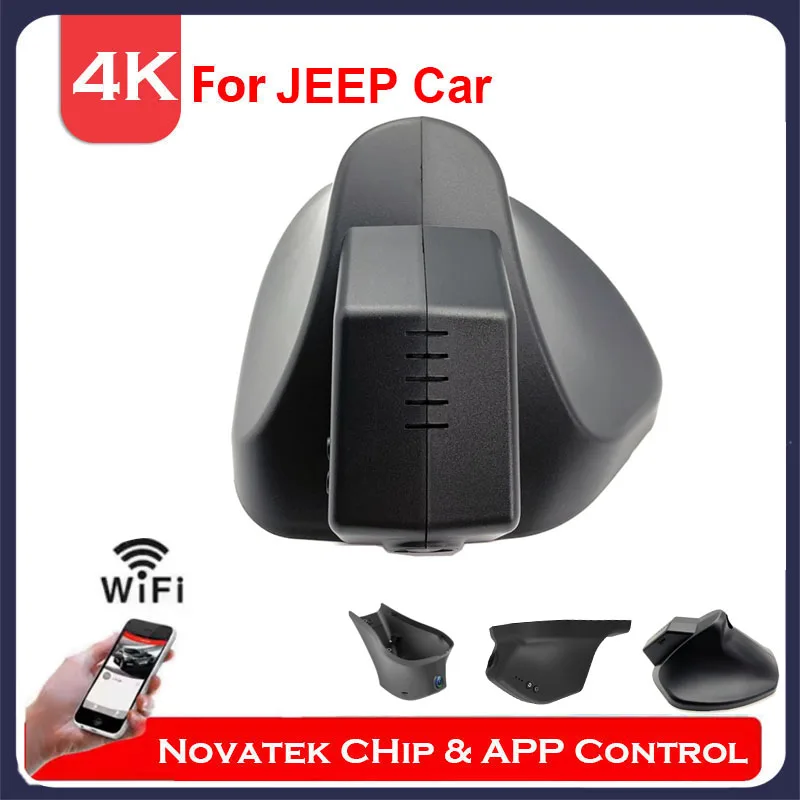 4K HD Plug and Play Wifi DVR Dashcam For Jeep Grand Commander 2.0T General&Deluxe 2018 2019 2020 2021 2022 With APP Control