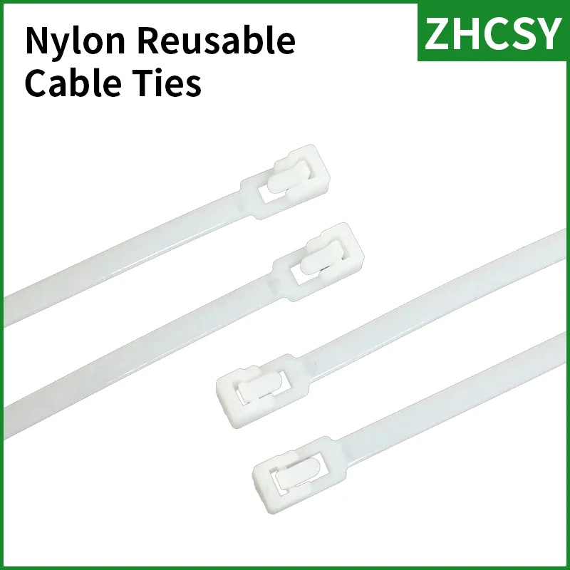 

Freeshipping 25PCS Nylon Plastic Reusable Cable Zip Ties 5X150/200/250/300 8X100/150/200/250/300/350/400/450mm