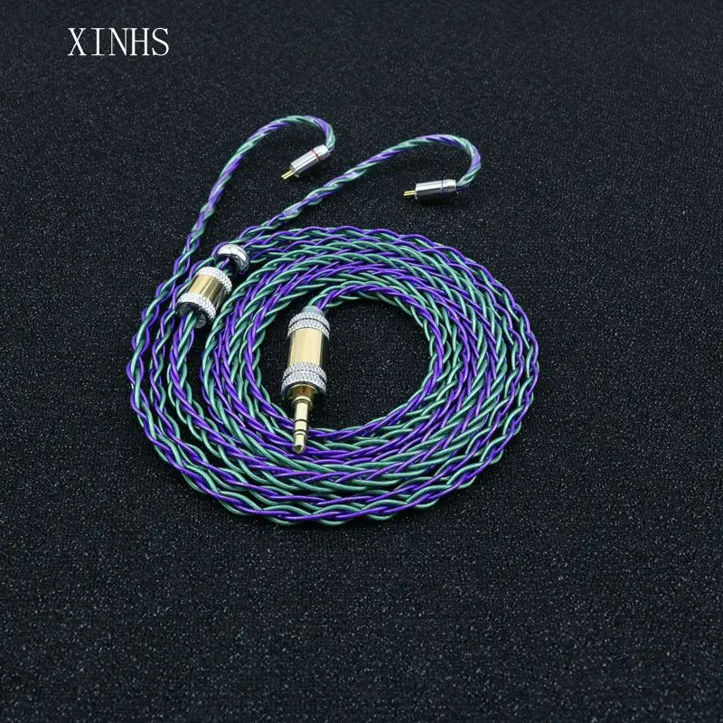 XINHS HS07 8-strand single crystal copper silver foil wire hybrid cable