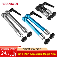 YELANGU A75 7/11 inches Adjustable Magic Arm Articulating Weight Capacity 10KG 1/4 Screw Camera DV Monitor LCD Universal Bracket