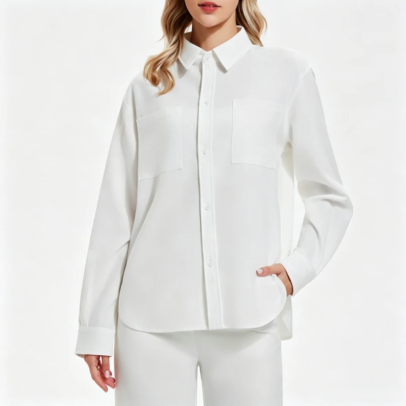 Women Oversized Long Sleeve Button Shirt American Casual Loose Slim Pinstripe Lapel Office Gym Daily Wear Blouse Tops Soft 3XL