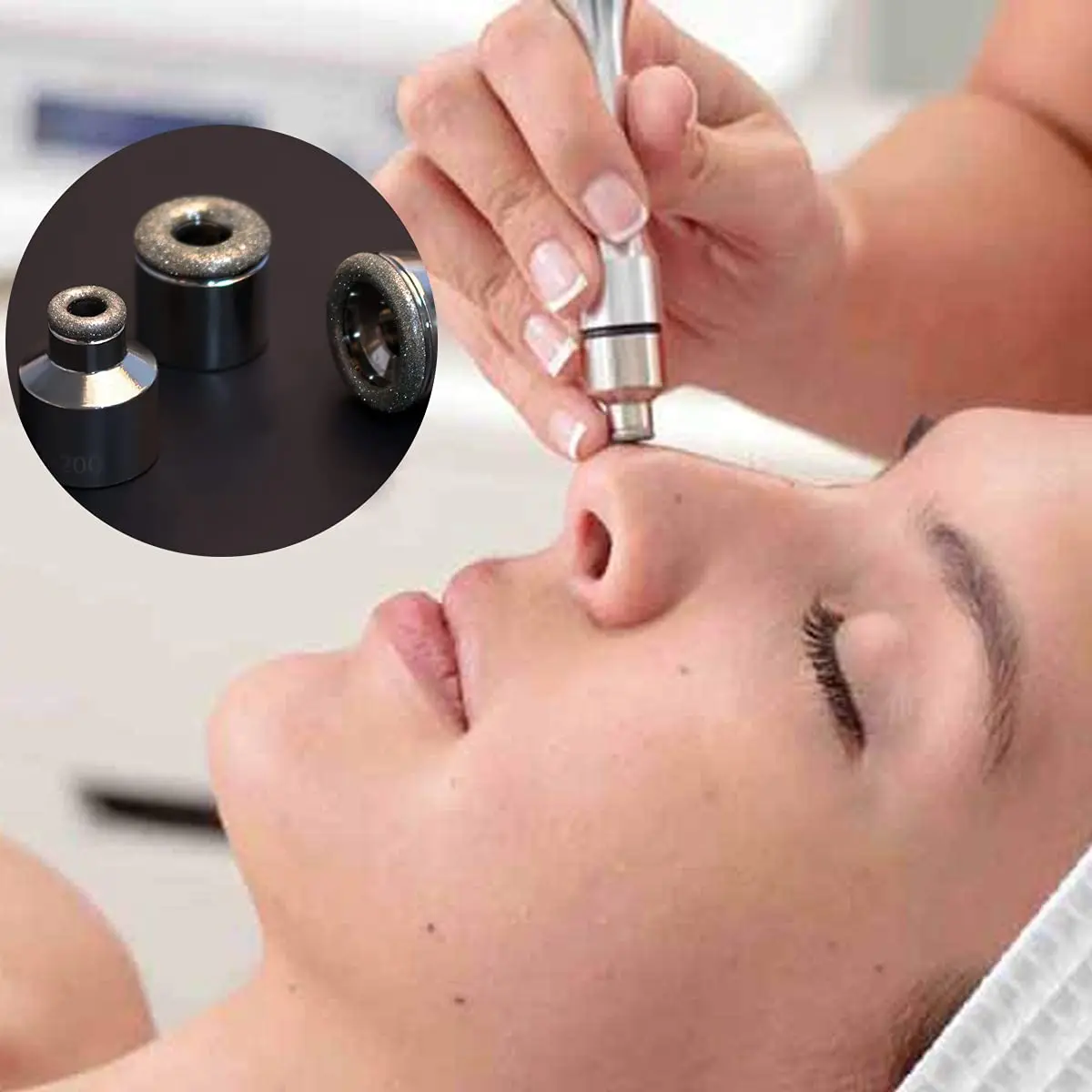 Dermabrasion Microdermabrasion Machine Accessory Skin Peeling Replacements 9 Tips 3 Wands