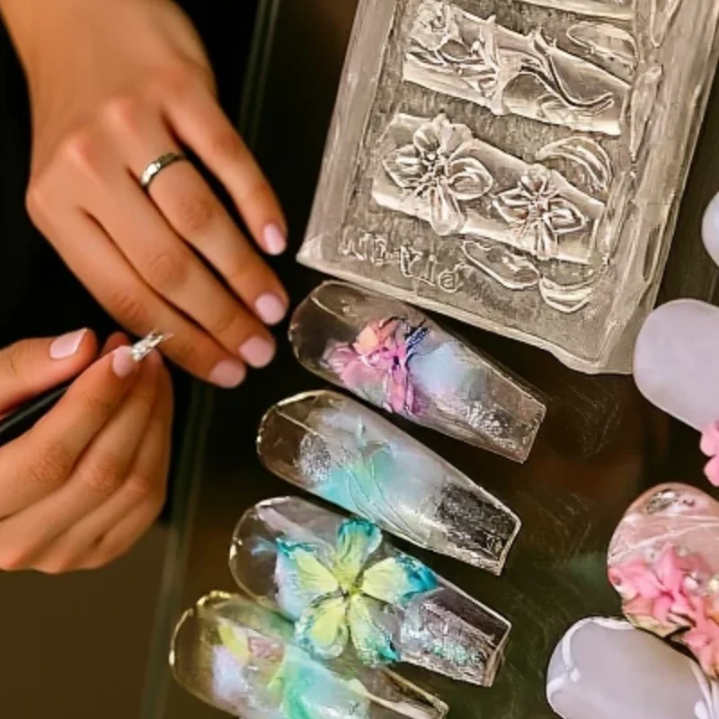 

3D форма, силиконовые украшения для дизайна ногтей, сделай сам, шаблоны цветочного дизайна, форма для ногтей, ювелирные изделия, прозрачная форма для ногтей, инструмент