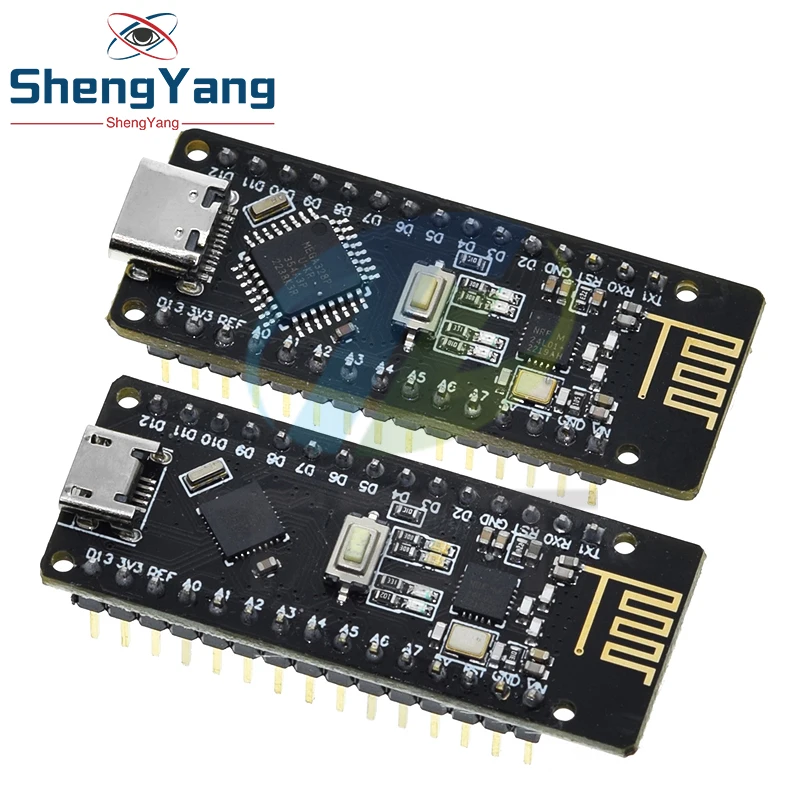 Imagem -02 - Tzt Rf-nano Placa Micro Usb sem Fio para Arduino Integrate V3.0 Atmega328p Qfn32 5v 16m Ch340 Nrf24l01 2.4g