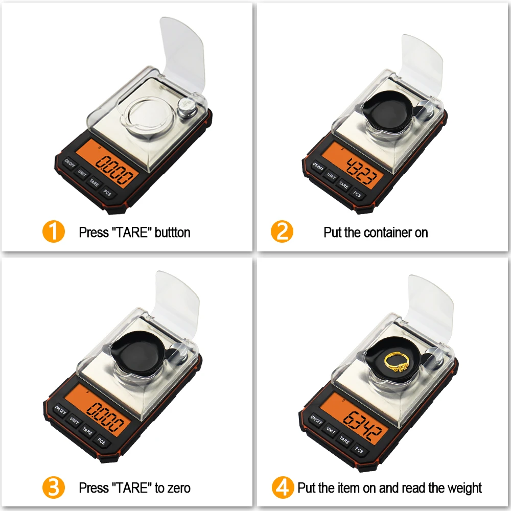 50g 0.001g Digital Scale Portable Mini Electronic Scale Precision Professional Pocket Milligram Scale 50g Calibration Weights