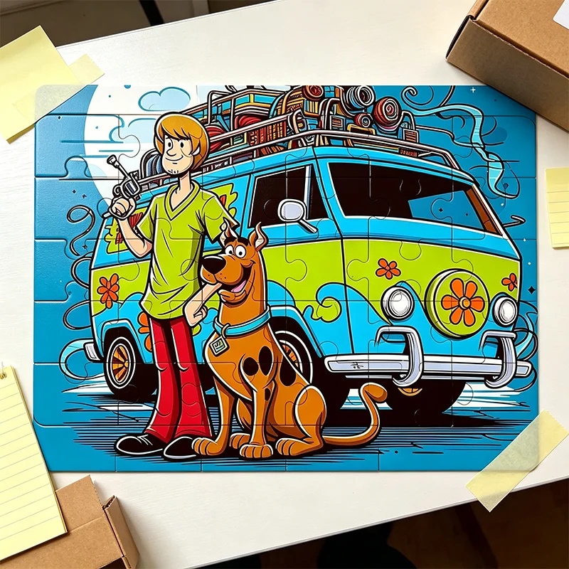 

Scooby Doo 30pcs Jigsaw Puzzle Assembling Picture Cartoon Dogs Decompression Puzzles Toy Educational Men Women Decoration Gifts