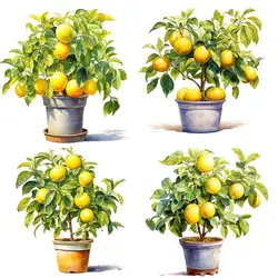 Lemon Tree Wall Sticker kitchen Restaurant Decor Living Room Cabinet Refrigerator Home Decoration Decals Stickers M11177