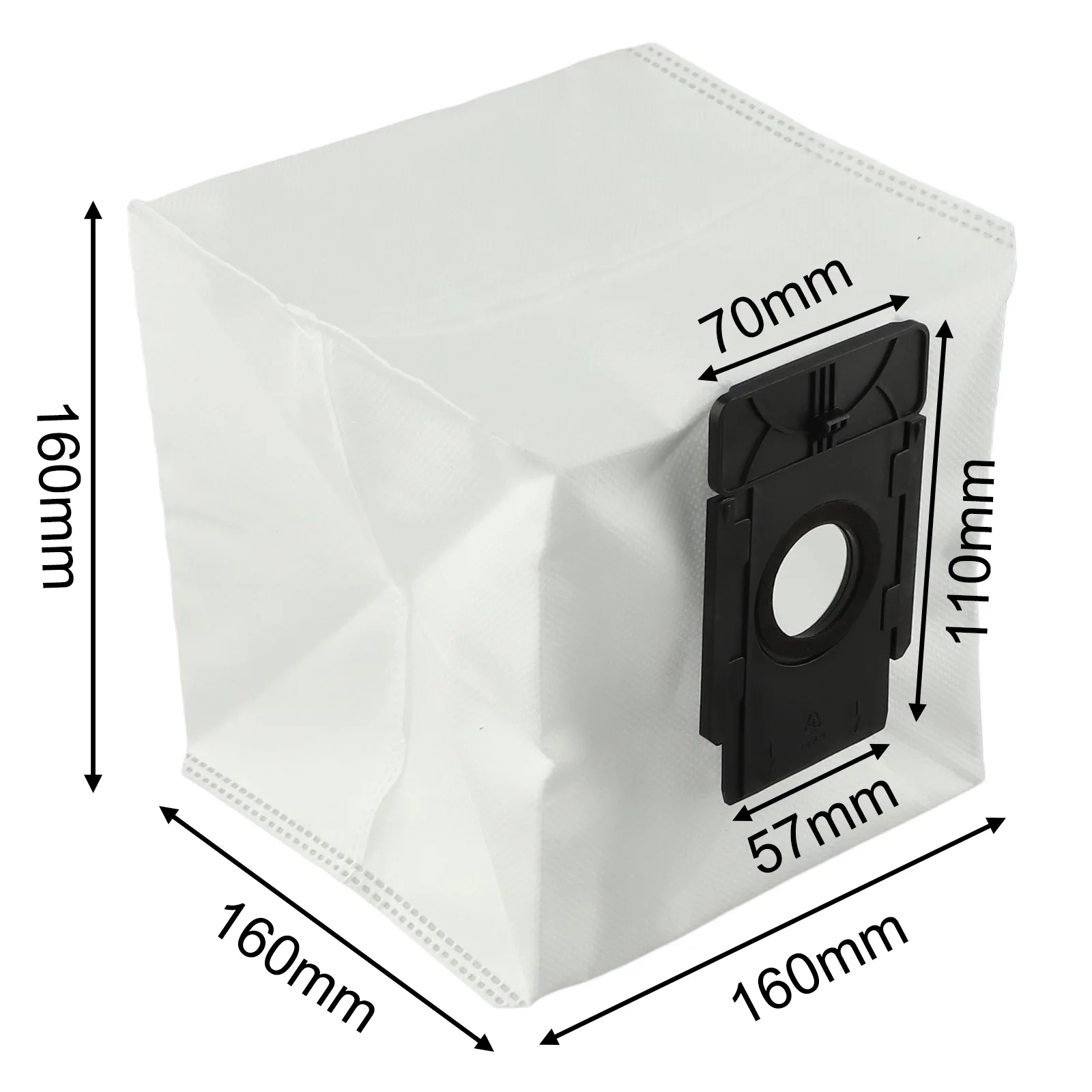 ملحقات روبوت التنظيف الفعالة، مستلزمات التنظيف، أكياس غبار بيضاء وسوداء، سعة 4 لتر، توريد حزمة كاملة #2