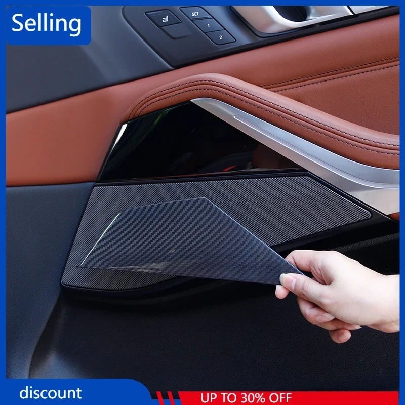 

For BMW X5 X7 G05 G07 2019-2020 Interior Details Real Carbon Fiber Car Interior Door Decorative Panel Cover Trim Car Accessories