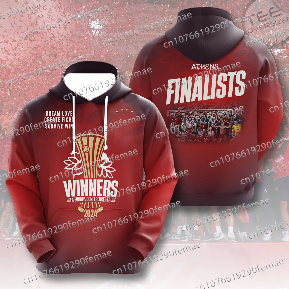 Olympiacos F.C Classic Men's Hoodie Daily Street Casual Comfortable Street Long Sleeve Jacket