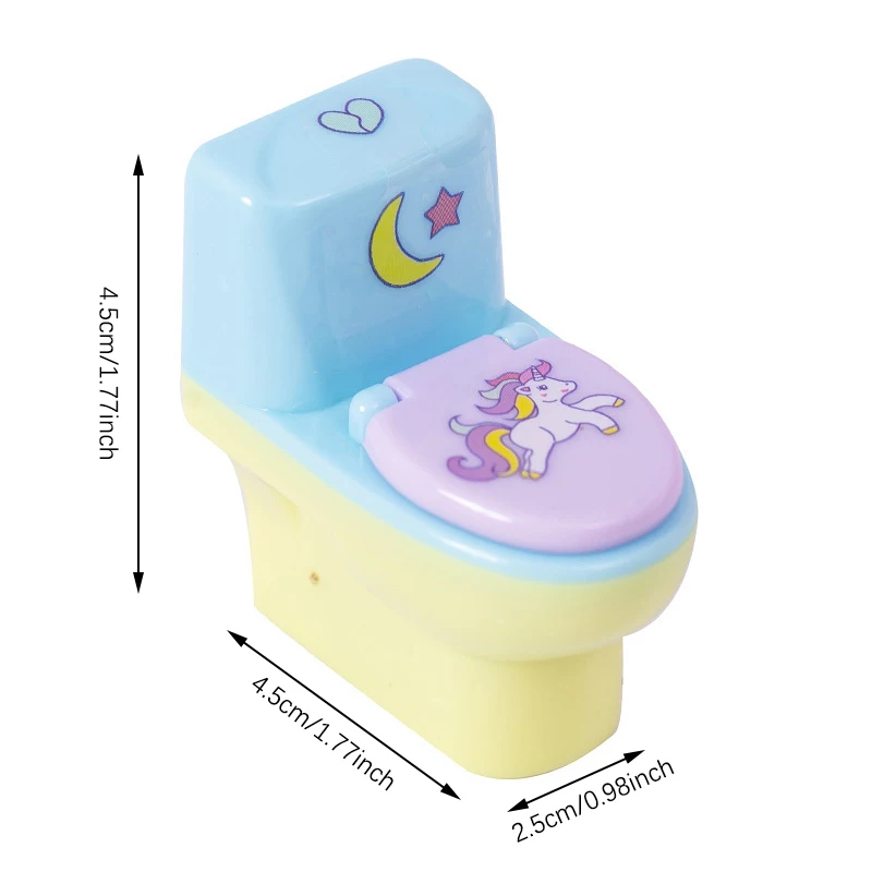 الكرتون يونيكورن مبراة مع ممحاة ، شكل المرحاض الإبداعية ، اللوازم المدرسية ، القرطاسية الطالب ، الكورية ، 1X
