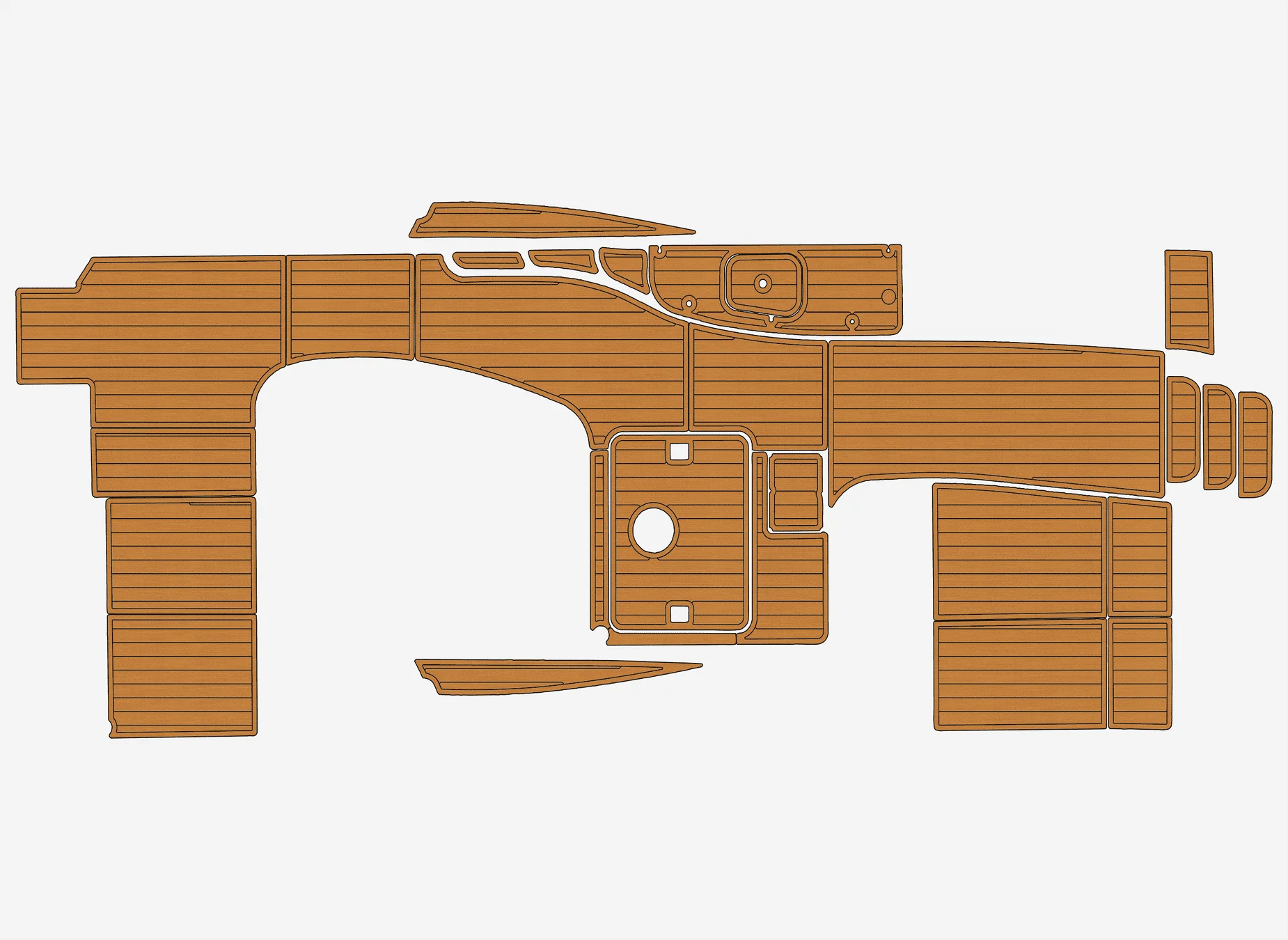 

2004-2014 Fountain 48EC 1/4" 6mm EVA foam Non-Slip PVC Teak Decking marine Mat gatorstep carpet Marine Floor