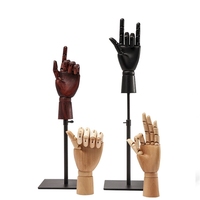 Fake Wood Hand Model Bag Display Jewelry Display Stand Shoes Bag Rack Handbag Hook Hanger Wooden Articulated Hand Bracelet Rack