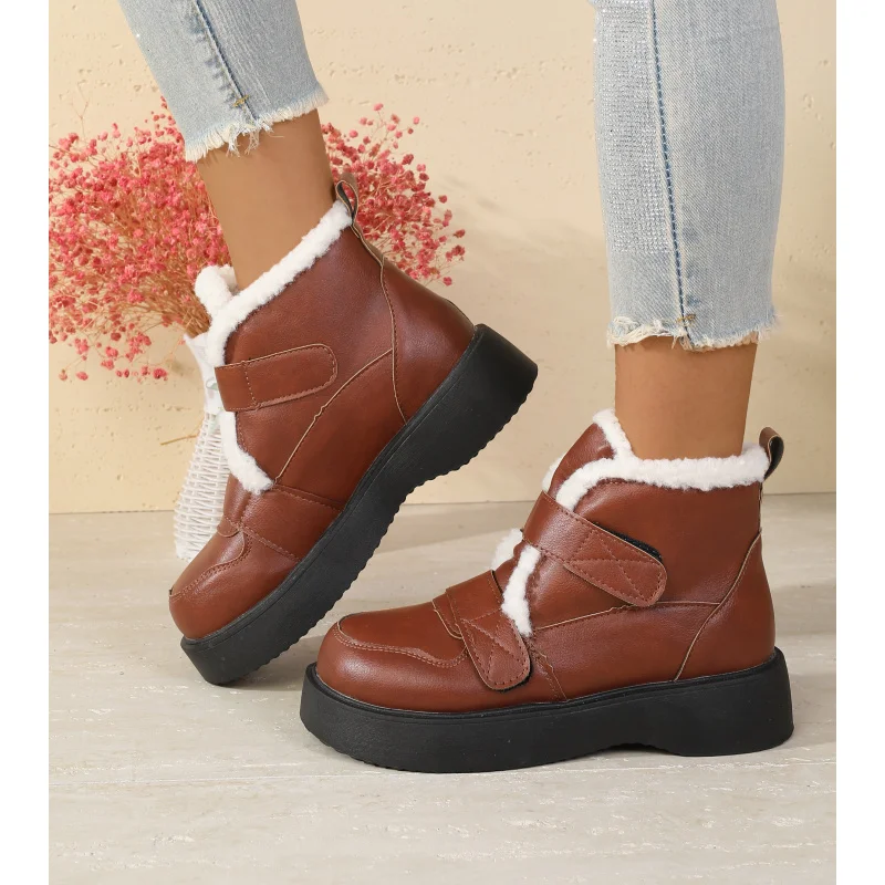 Women's  Boots2025New Spring and Autumn Single Boots Mid-Heel British Style Versatile Thick-Soled Short Boots Thin Boots