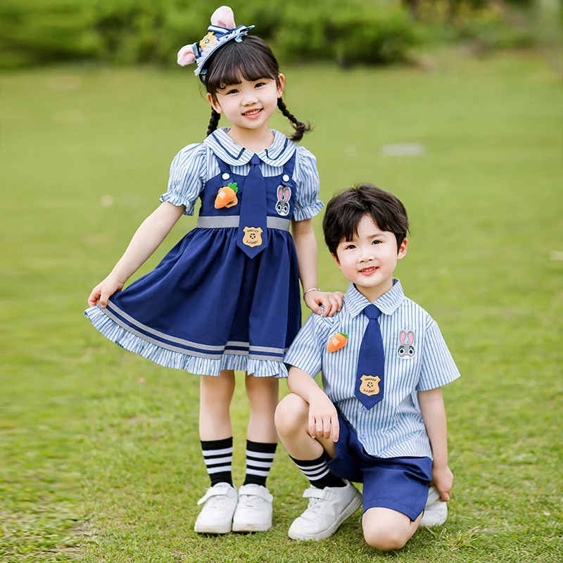 Korean Japanese Kids School Uniform Cosplay Clothing Set Baby Girl Lolita Dress Boy Performance Clothes Suit Child Dance Wear - Image 3
