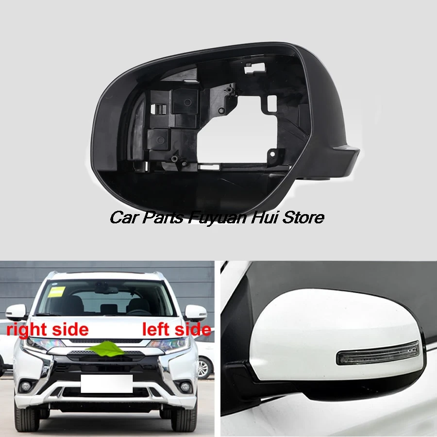 

For Mitsubishi Outlander 2013-2018 Car Accessories Side Mirror Housing Frame Glass Surround Holder Trim No Camera Hole