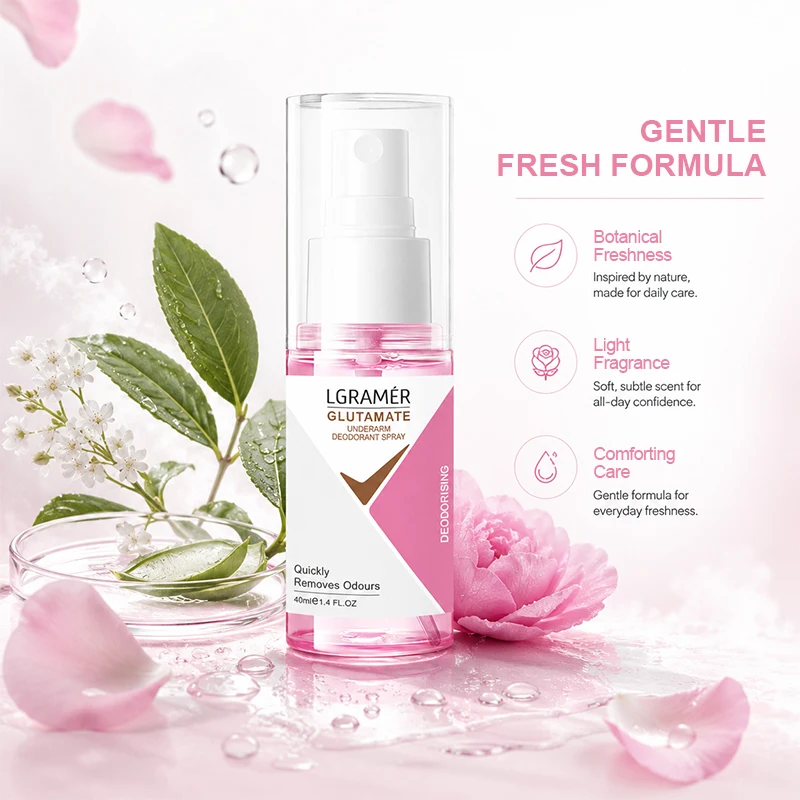 Deodorant Spray Fast Underarm Odor Removal 40ml Portable Refreshing Non-Sticky Deodorising Mist Eliminate Sweat Smell For Women