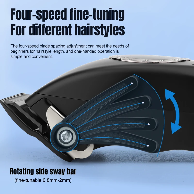 Resuxi N-8882 مجموعة ماكينة قص الشعر الاحترافية بالجملة لقص الشعر 2600 مللي أمبير في الساعة 210 دقيقة مجموعة ماكينة قص الشعر بأربعة سرعات