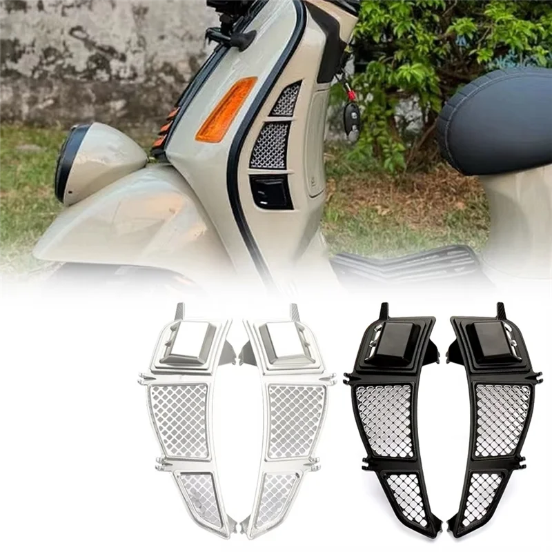 

A03Q-Motorcycle Radiator Guard Protection Grille Cover For Vespa GTS300 Gts300 GTV300 GTS GTV 300 2023 2024