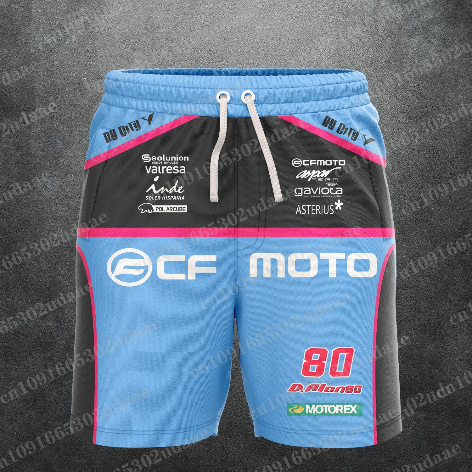 2024 New Racing cfmoto Aspar Team 80 Drivers David Fan Summer Men's Athleisure Shorts in Summer