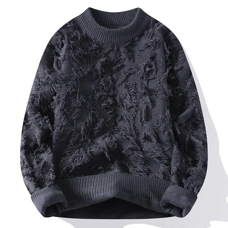 Thermal Sweater for Men, Hip Hop Pullovers, Soft Warm Christmas Sweaters, High Quality, New Fashion, Autumn, Winter, 2024