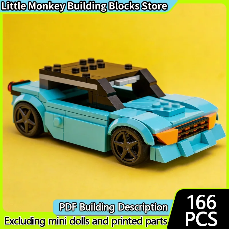 

Speed Racing Car Model MOC Building Bricks Two-Door Sports Car Modular Technology Children Holiday Gifts Assemble Toys Suit
