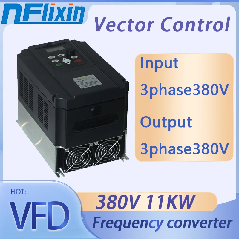 VFD 380V Economical VFD Variable Frequency Drive Converter Inverter 11KW 3P to 3P Motor Speed Controller