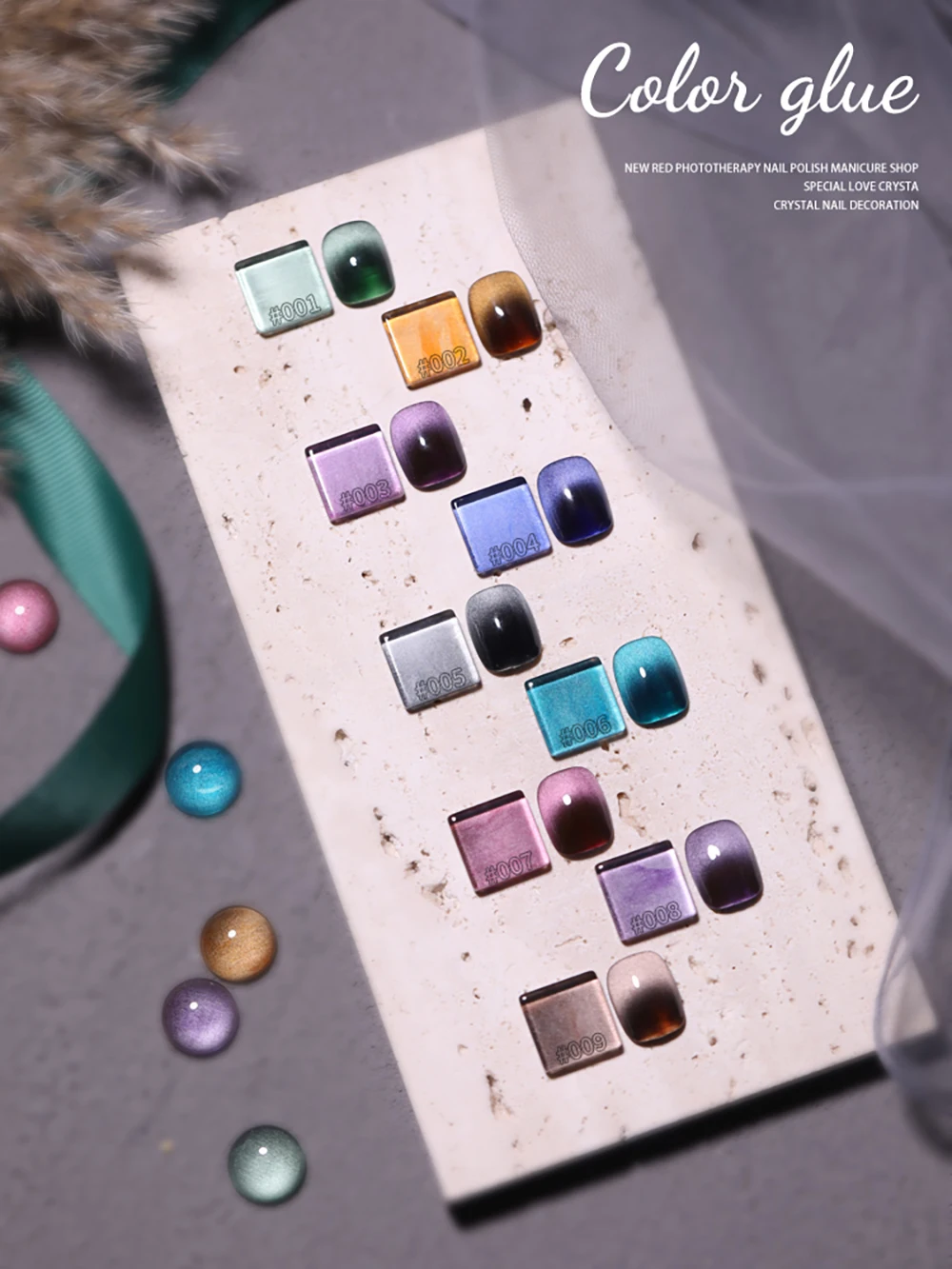 Vendeeni 9 Farben Katzenaugen-Gel-Nagellack Magnetischer UV-LED-Soak-Off-Gel-Lack Semi-Permanenter Kristall-Katzenaugen-Gel-Lack 15ml – Detail 5