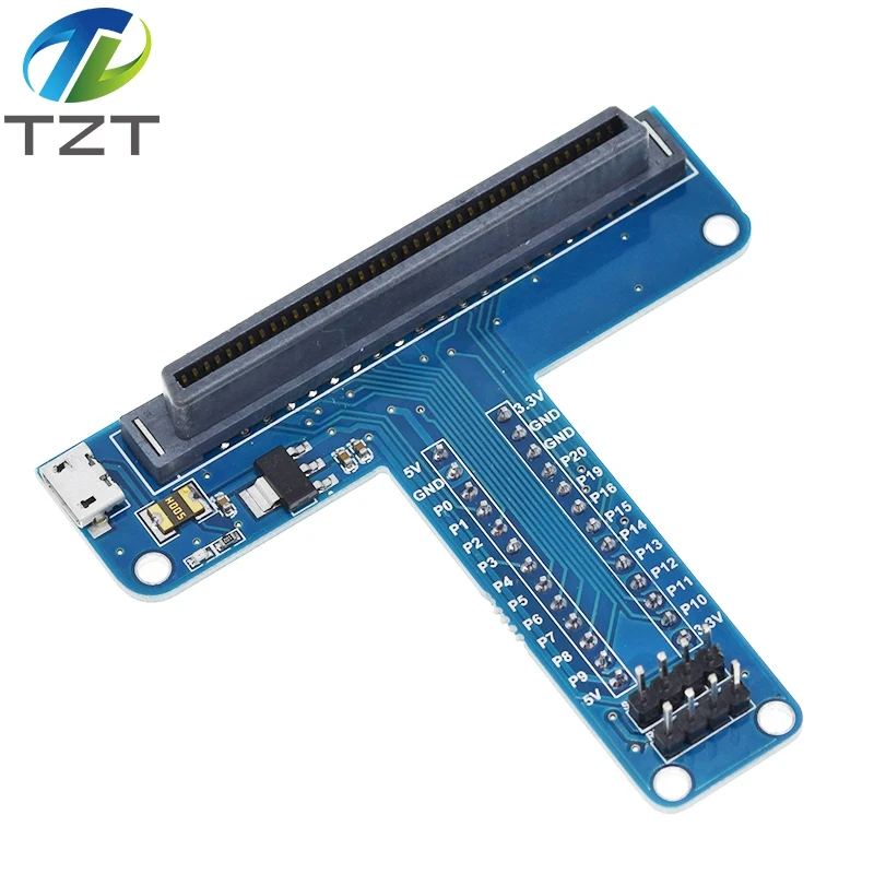 للوحة تمديد Micro:bit T type GPIO مع مخرج 5 فولت و3.3 فولت لبرمجة Micro:bit STEM