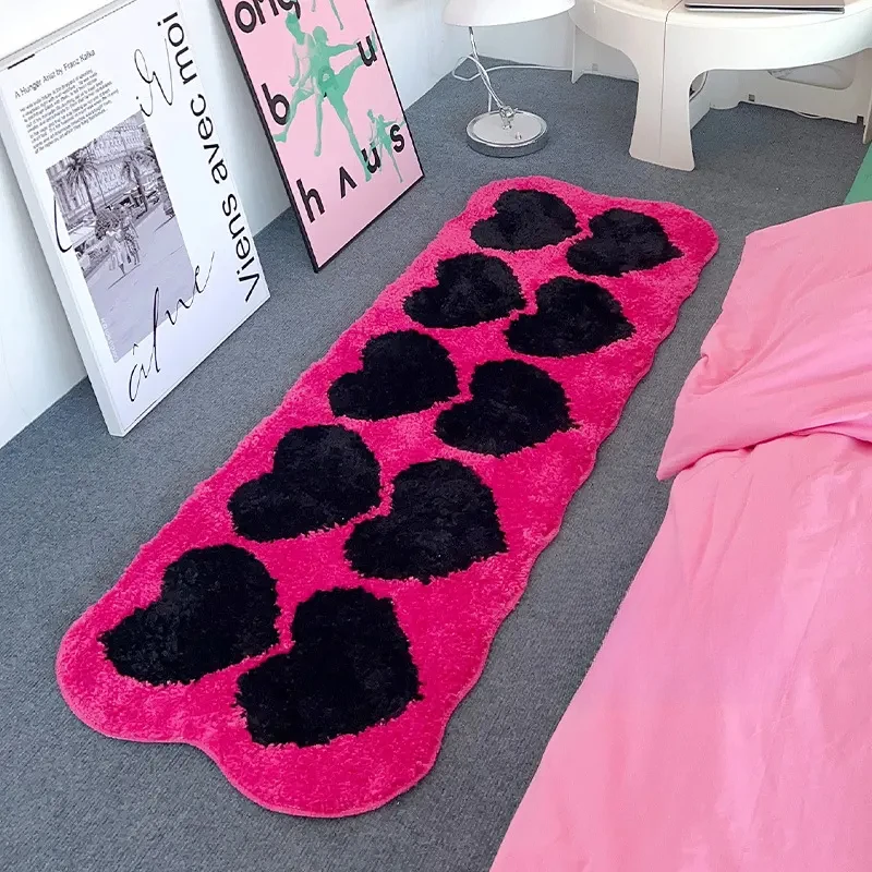 

ins love imitation cashmere carpet household bedroom bedside blanket cool foot cushion non-slip thickened sofa cushion