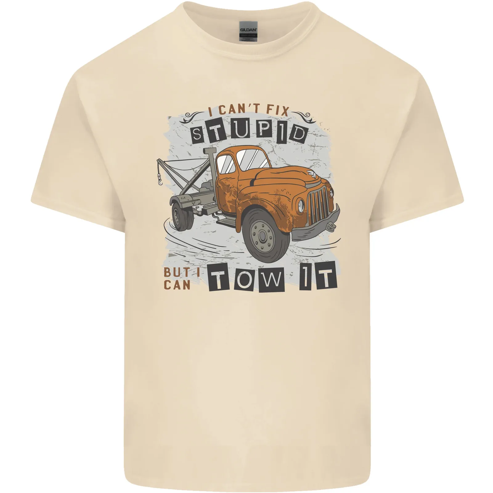 

I Can Tow It Funny Towing Truck Operator Mens Cotton T-Shirt Tee Top