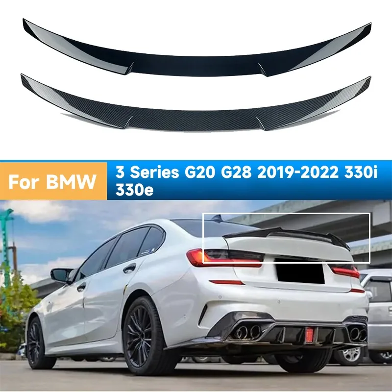 M4 Style Rear Wing Trunk Lip Spoiler for BMW 3 Series G20 G28 2019-2022 330i 330e Replacement Rear Fixed Wing Diffuser