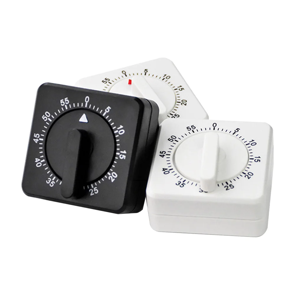 60 Minutes Kitchen Mechanical Timer Count Square Cooking Up Alarm Sleep Temporizador Clock Stopwatch Alarm Down Office Meeting