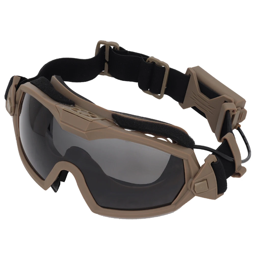 

Paintball Glasses Transparent Lens Motorcycle Goggles with Micro Fan Scratch-resistant Eye Protection Safety Eyewear for Hunting