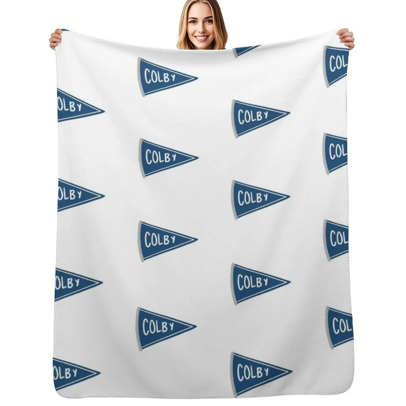 Colby College Throw Blanket Decorative Throw Hair blankets ands Luxury Plaid Baby Blankets