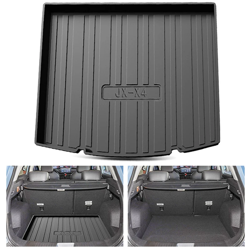 TPE Car Trunk Mat For JAC JS4 X4 2020 To 2023 Waterproof Protective Liner Pad Tray Rubber Accessories Interior