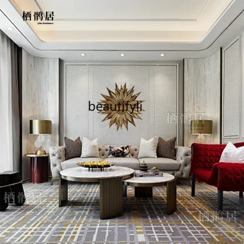 

YA17 Wall retro light luxury bedroom mirror wall decoration wall wrought iron French decoration entrance