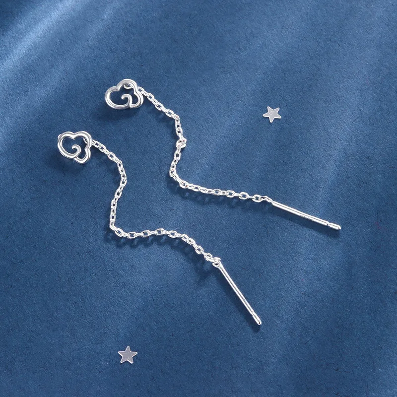 New Simple Tassel Long ear line For Women Girls Silver Color Personality Comfort Wear Temperament Party Jewelry Accessories Gift