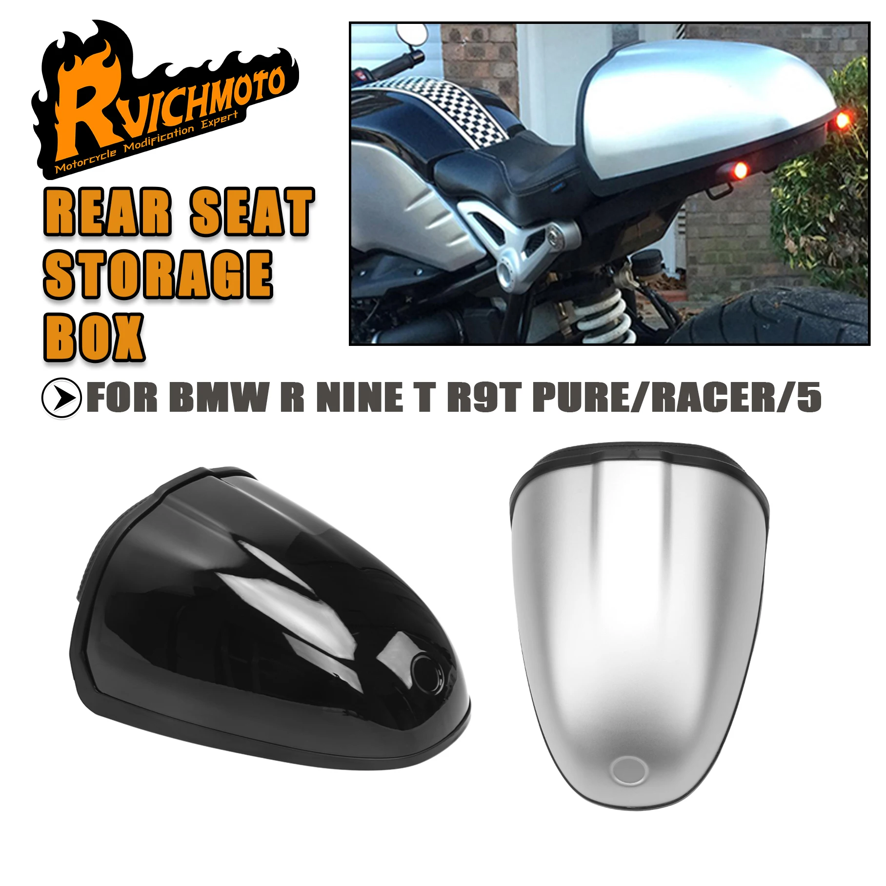 Motorrad-Heckabdeckung mit Stauraum, Sitzkoffer, Schwingarm-Bezug für BMW R NINE T R9T RACER PURE 2014-2023