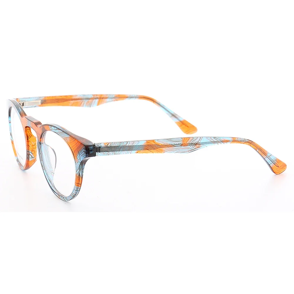 Women Small Round Eyeglass Frame Men Optical Glasses Frames Tortoise Shell Prescription Spectacles Brown Orange Retro Eyewear