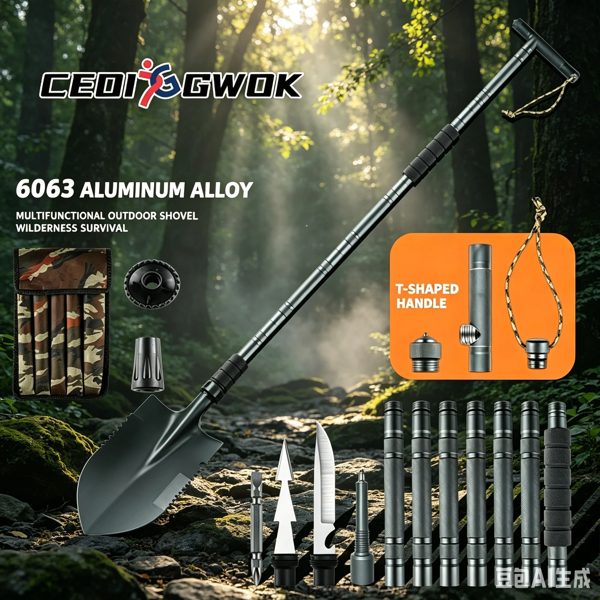 Trekking Poles - Trekking Poles Foldable Hiking Staff with