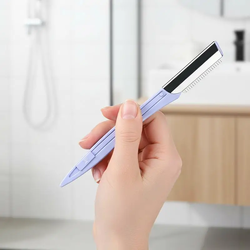 3 Pack Eyebrow Razors Sharp Safe Stainless Steel Blades Ergonomic Handle Gentle Safe for Teen Makeup Beginners Use